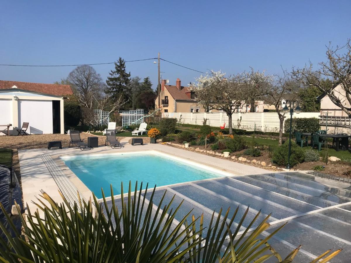 Gite Chalet-Piscine "Belle-Etoile" Touraine Anjou Courcelles-de-Touraine Exterior foto