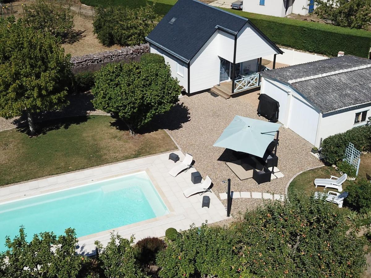Gite Chalet-Piscine "Belle-Etoile" Touraine Anjou Courcelles-de-Touraine Exterior foto